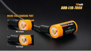 Fenix 16340 - 700mAh - Acumulator cu Micro-USB - ARB-L 16-700U