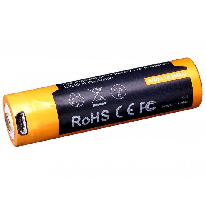 Fenix 18650 - 2600mAh - Acumulator cu Micro-USB - ARB-L 18-2600U