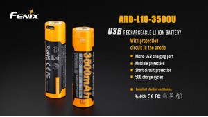 Fenix 18650 - 3500mAh - Acumulator cu Micro-USB - ARB-L 18-3500U