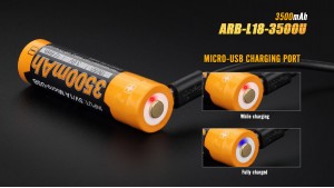 Fenix 18650 - 3500mAh - Acumulator cu Micro-USB - ARB-L 18-3500U