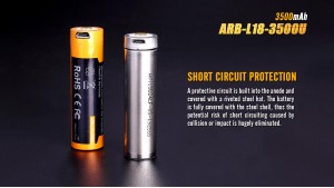 Fenix 18650 - 3500mAh - Acumulator cu Micro-USB - ARB-L 18-3500U