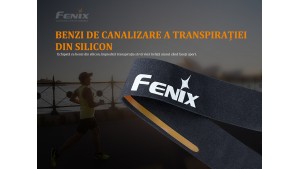 Fenix AFH-10 - Bandă elastică de cap reflectorizantă - pentru activități sportive - Albastru