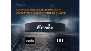 Fenix AFH-10 - Bandă elastică de cap reflectorizantă - pentru activități sportive - Albastru