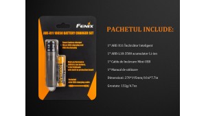 Fenix ARE-X11 - Kit de încărcare 18650 - acumulator de 3500mAh inclus