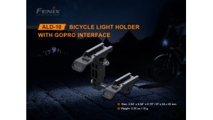 Fenix ALD-10 - Suport pentru lanternă de bicicletă cu adaptor GoPro