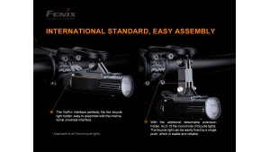 Fenix ALD-10 - Suport pentru lanternă de bicicletă cu adaptor GoPro