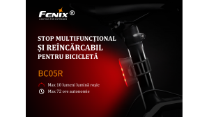 Fenix BC05R - Lanternă bicicletă de spate - 10 Lumeni - 6 Metri