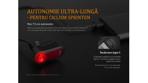 Fenix BC05R - Lanternă bicicletă de spate - 10 Lumeni - 6 Metri