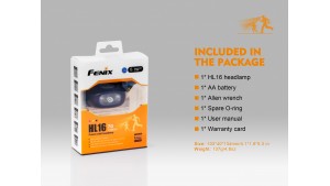 Fenix HL16 - Lanternă frontală - 70 Lumeni - 35 Metri - Albastru