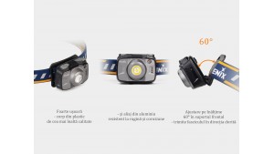 Fenix HL32R - Lanternă Frontală Reîncărcabilă - 600 Lumeni - 73 Metri - Albastru Fenix HL32R - Lanternă Frontală Reîncărcabilă - 600 Lumeni - 73 Metri - Albastru