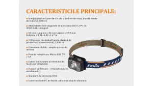 Fenix HL32R - Lanternă Frontală Reîncărcabilă - 600 Lumeni - 73 Metri - Albastru Fenix HL32R - Lanternă Frontală Reîncărcabilă - 600 Lumeni - 73 Metri - Albastru