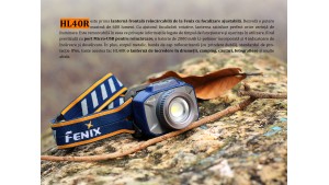 Fenix HL40R - Lanternă Frontală Reîncărcabilă - 600 Lumeni - 147 Metri - Gri