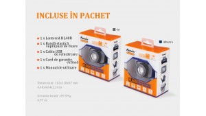 Fenix HL40R - Lanternă Frontală Reîncărcabilă - 600 Lumeni - 147 Metri - Gri