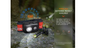 Fenix HL16 NEW - Lanternă Frontală - 450 Lumeni - 104 Metri - Green