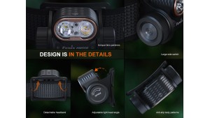 Fenix HM55R - Lanternă frontală - 1200 Lumeni - 175 Metri - Dark Purple