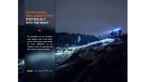 Fenix HM65R-DT - Lanternă frontală - 1500 Lumeni - 170 Metri - Nebula