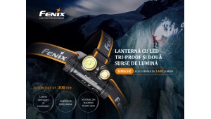 Fenix HM65R - Lanternă frontală - 1400 Lumeni - 163 Metri Fenix HM65R - Lanternă frontală - 1400 Lumeni - 163 Metri