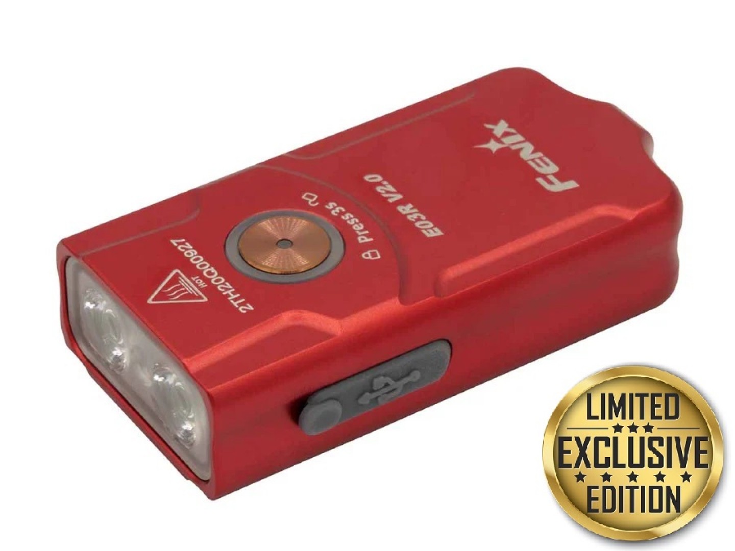 Fenix E03R V2.0 - Lanternă EDC - 500 Lumeni - 90 Metri - Limited Edition - Red Rose