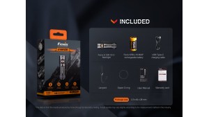 Fenix E18R V2.0 - Lanternă EDC - 1200 Lumeni - 146 Metri - Black