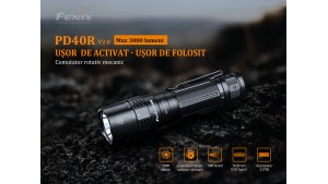 Fenix PD40R V2.0 - Lanternă Tactică Reîncărcabilă - 3000 Lumeni - 405 Metri