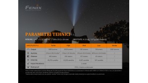 Fenix PD40R V2.0 - Lanternă Tactică Reîncărcabilă - 3000 Lumeni - 405 Metri