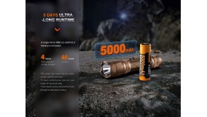 Fenix TK20R UE - Lanternă Tactică - 2800 Lumeni - 465 Metri - Tan