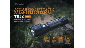 Fenix TK22 V2.0 - Lanternă Tactică - 1600 Lumeni - 405 Metri