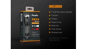 Fenix TK25 - Versiune Red - Lanternă Tactică - 1000 Lumeni - 225 Metri