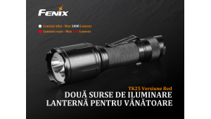 Fenix TK25 - Versiune Red - Lanternă Tactică - 1000 Lumeni - 225 Metri
