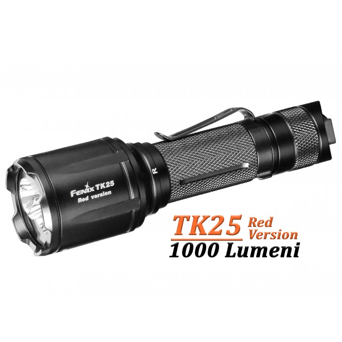 Fenix TK25 - Versiune Red - Lanternă Tactică - 1000 Lumeni - 225 Metri