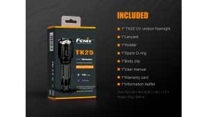 Fenix TK25 - Versiune UV - Lanternă Tactică - 1000 Lumeni - 225 Metri