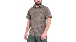 Cămașă cu mânecă scurtă în carouri - Scout - Khaki - L