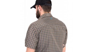 Cămașă cu mânecă scurtă în carouri - Scout - Khaki - L
