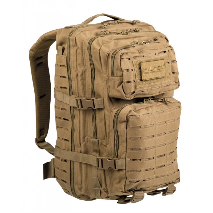 Mil-Tec Rucsac de asalt - Laser cut - Coyote - Large - 36 litri
