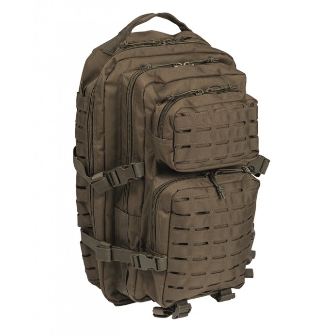 Mil-Tec Rucsac de asalt - Laser cut - Olive - Large - 36 litri