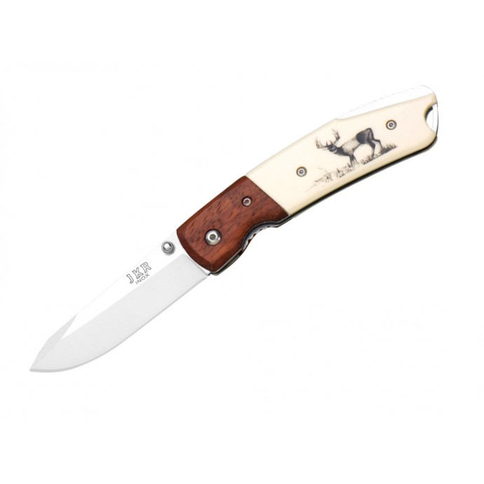 JKR - Briceag de vânătoare - gravat cerb - 7.5 cm
