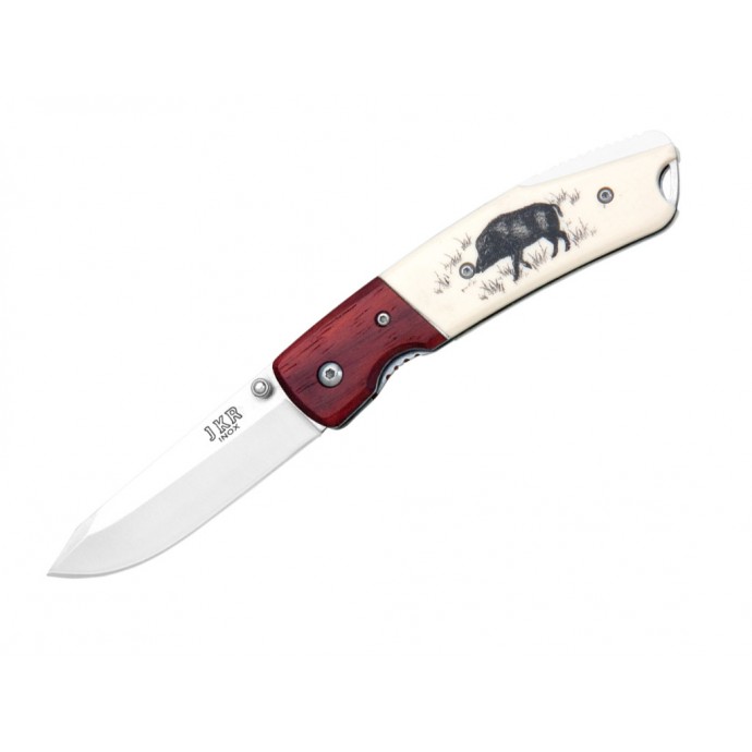 JKR - Briceag de vânătoare - gravat mistreț - 7.5 cm