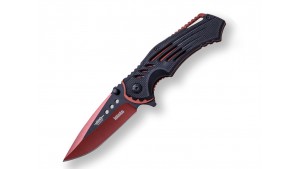 JKR - Briceag de buzunar semi-automat - Black and red