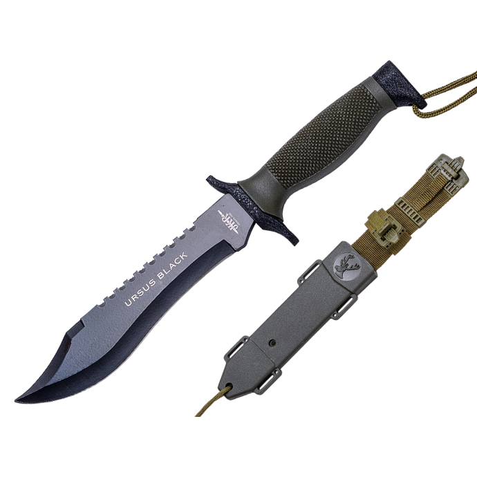 JKR - Cuțit de supraviețuire - Ursus Black - 18 cm