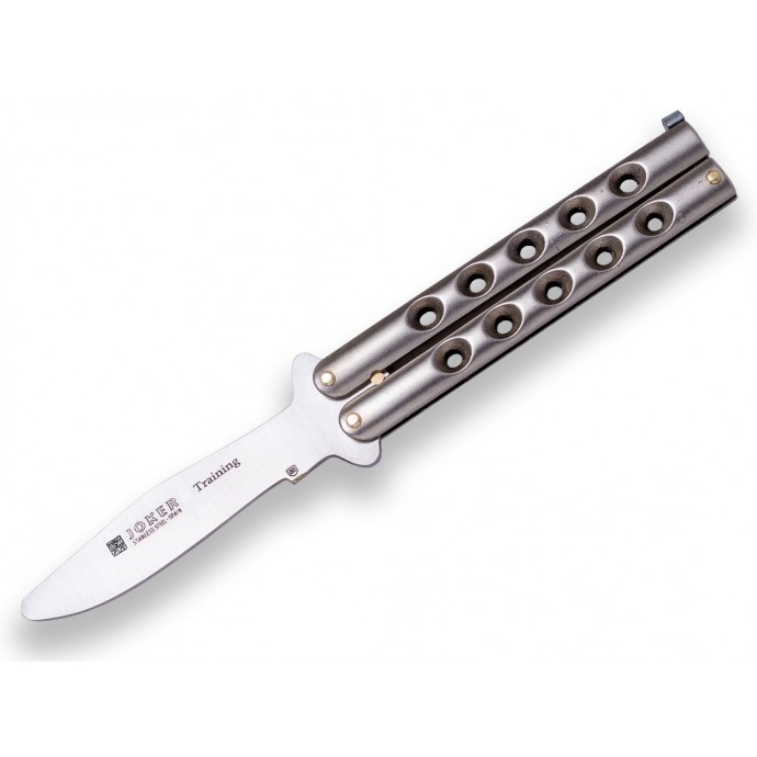 Joker - Cuțit de antrenament tip butterfly - Silver