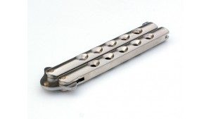 Joker - Cuțit de antrenament tip butterfly - Silver