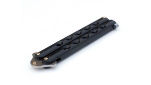 Joker - Cuțit de antrenament tip butterfly - Negru