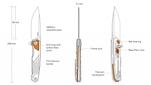 Ruike - M875-TZ - Briceag - Oțel N690Co - Titanium