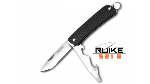 Ruike - S21 - Cuțit multifuncțional - 5 funcții - Oțel 12C27 - Negru