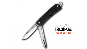 Ruike - S22 - Cuțit multifuncțional - 3 funcții - Oțel 12C27 - Negru
