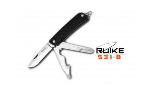 Ruike - S31 - Cuțit multifuncțional - 6 funcții - Oțel 12C27 - Negru