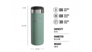 Termos cafea & ceai AeroLight - 0.47L - Gri Metalic