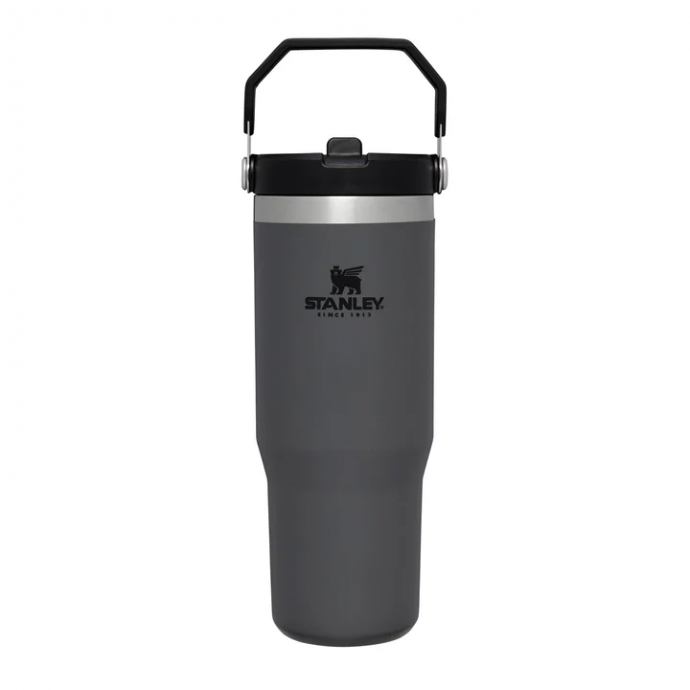 Cană termică - Iceflow - cu pai - 0.88L - Gri Cărbune