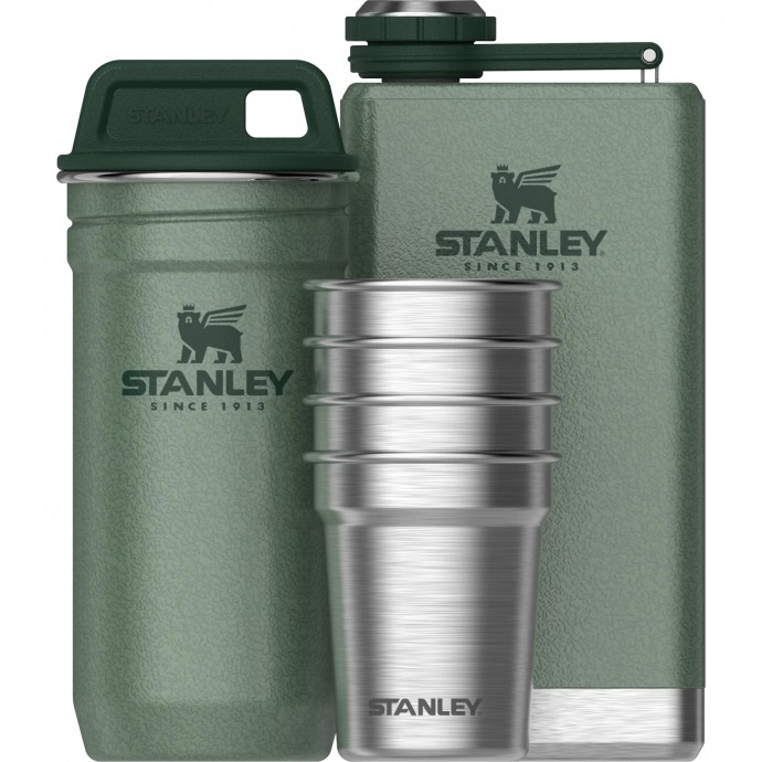 Set Pahare de Shot-uri - Adventure - 4x59 ML + Butelcă - Easy Fill - 0.23L - Verde Pădure